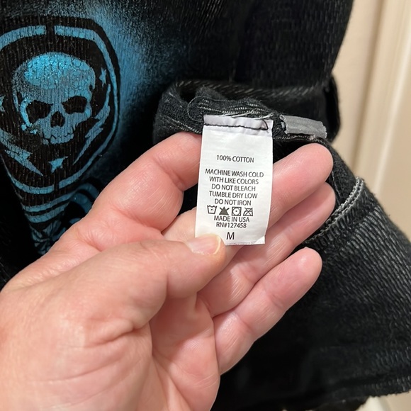 Affliction reversible zip up hoodie - Picture 10 of 10